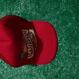 Vintage red 1994 Madison Regatta trucker cap